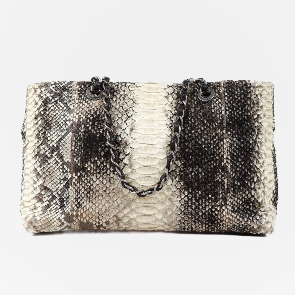 Chanel Wooled Python Large Zip Tote - Picture 10 of 14